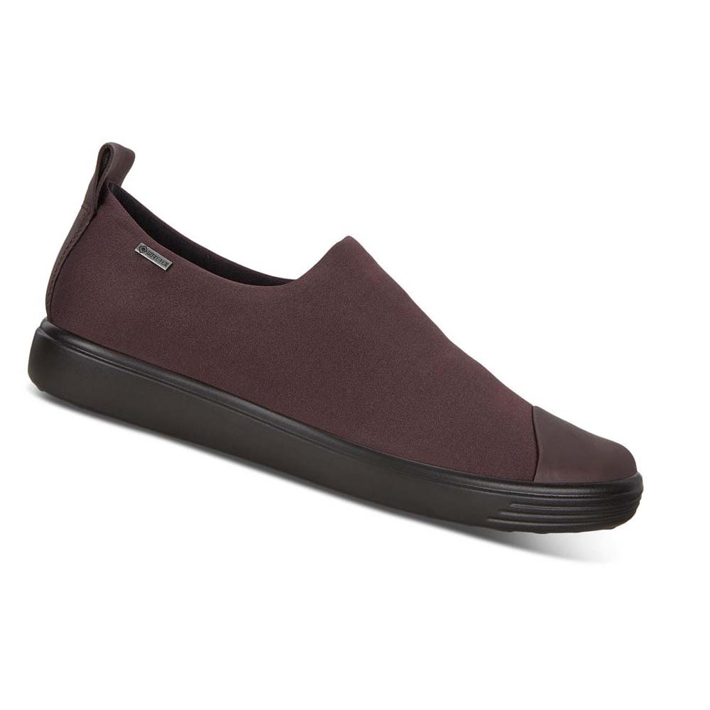 Women\'s Ecco Soft 7 Gtx Slip-on Casual Shoes Burgundy | Canada 72LIS